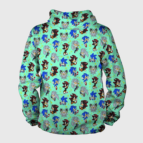 Мужская ветровка Ежик Соник и его друзья / 3D-Белый – фото 2
