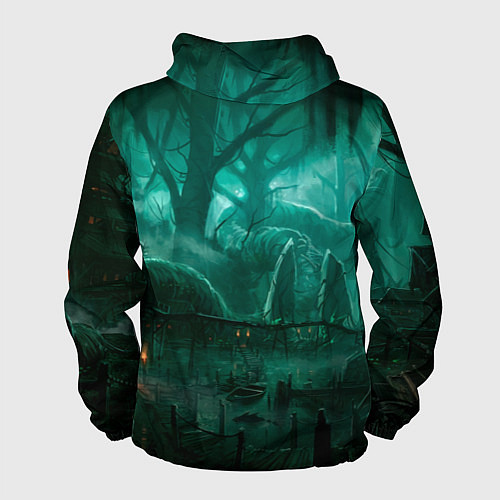 Мужская ветровка Причал у болота / 3D-Белый – фото 2