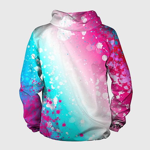 Мужская ветровка Nirvana neon gradient style: надпись, символ / 3D-Черный – фото 2