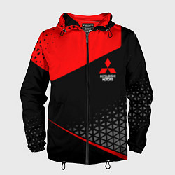 Ветровка с капюшоном мужская Mitsubishi - Sportwear, цвет: 3D-черный