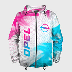 Мужская ветровка Opel neon gradient style: надпись, символ