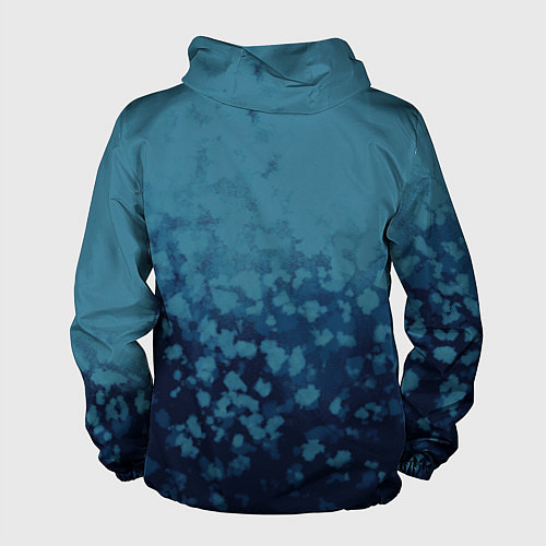 Мужская ветровка Абстракция синий / 3D-Белый – фото 2
