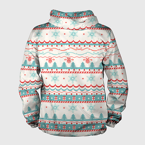 Мужская ветровка Новогодний свитер, но без оленей / 3D-Белый – фото 2