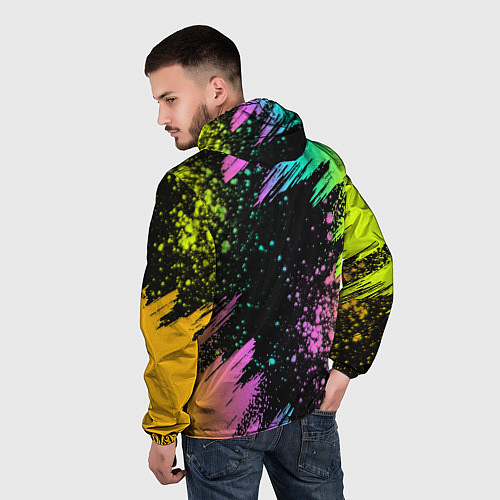 Мужская ветровка Rainbow Friends - Blue / 3D-Черный – фото 4