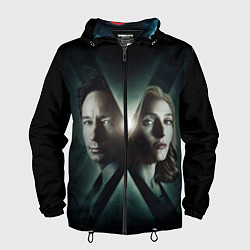 Ветровка с капюшоном мужская X - Files, цвет: 3D-черный
