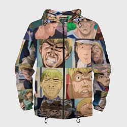 Ветровка с капюшоном мужская Лицо ГТО, цвет: 3D-черный