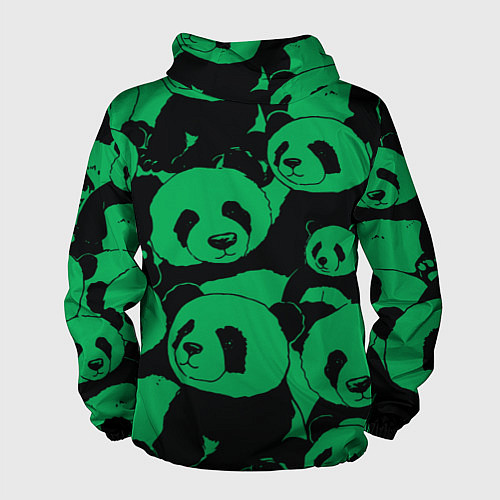 Мужская ветровка Panda green pattern / 3D-Белый – фото 2