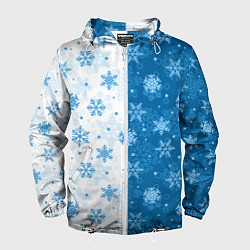 Мужская ветровка Красивые снежинки