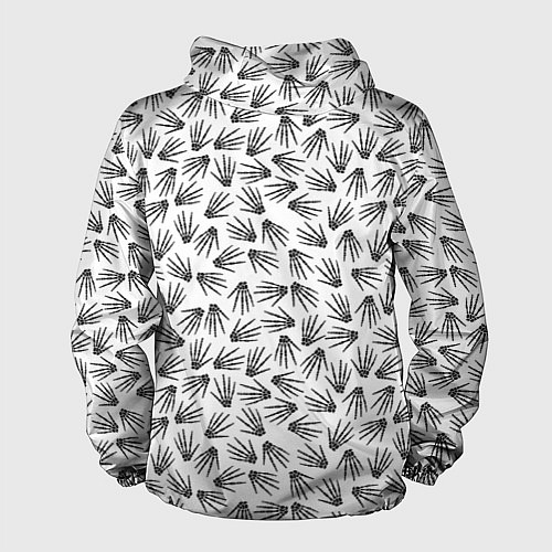 Мужская ветровка Ладонь скелета / 3D-Черный – фото 2