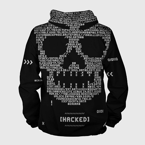 Мужская ветровка Hacked skull / 3D-Белый – фото 2