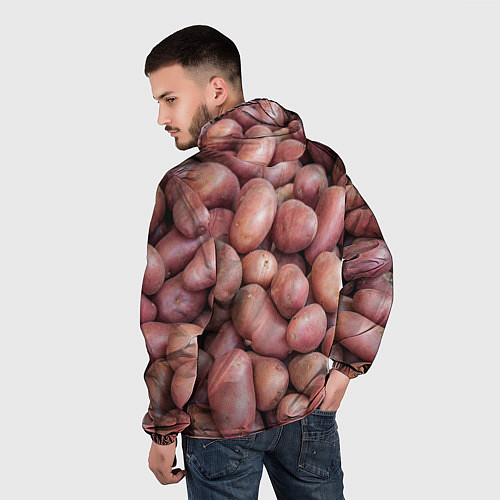 Мужская ветровка Картофельные клубни / 3D-Черный – фото 4