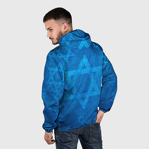 Мужская ветровка Звезды Давида / 3D-Черный – фото 4