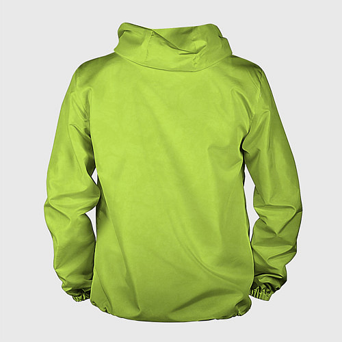 Мужская ветровка Текстурированный ярко зеленый салатовый / 3D-Белый – фото 2