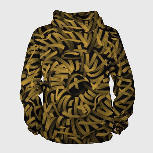 Мужская ветровка Каллиграфия в золоте / 3D-Черный – фото 2