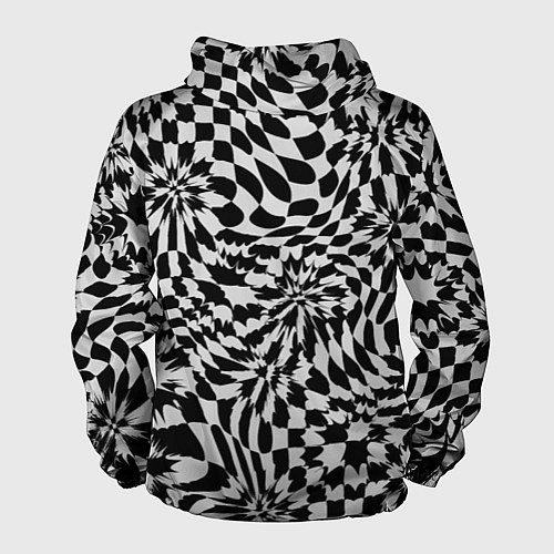 Мужская ветровка Пластика шахматной доски / 3D-Белый – фото 2