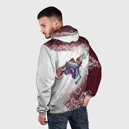 Мужская ветровка Горы зовут Сноуборд / 3D-Черный – фото 4