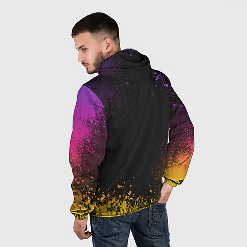 Мужская ветровка Адский самурай / 3D-Черный – фото 4