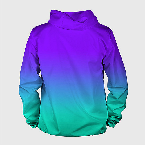 Мужская ветровка Синие оттенки / 3D-Белый – фото 2