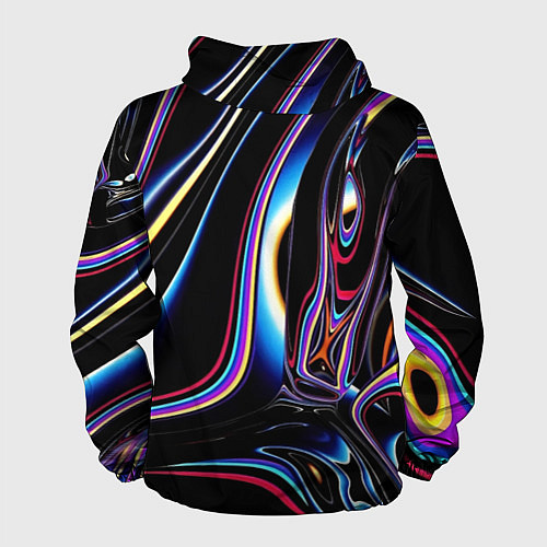 Мужская ветровка Черный глянец / 3D-Белый – фото 2