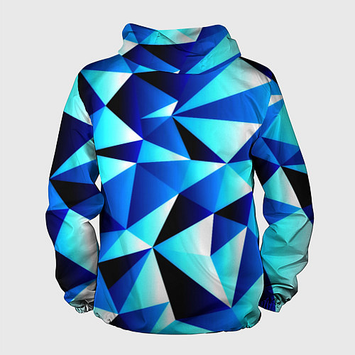Мужская ветровка Полигоны треугольники / 3D-Черный – фото 2