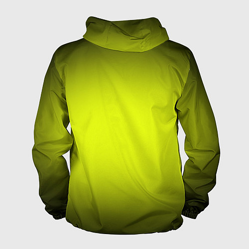 Мужская ветровка Кислотный желтый с градиентом / 3D-Черный – фото 2