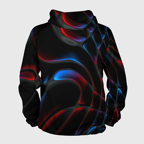 Мужская ветровка Neon colors drops of liquid / 3D-Черный – фото 2
