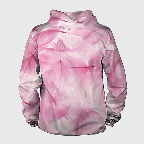 Мужская ветровка Розовые перышки / 3D-Черный – фото 2