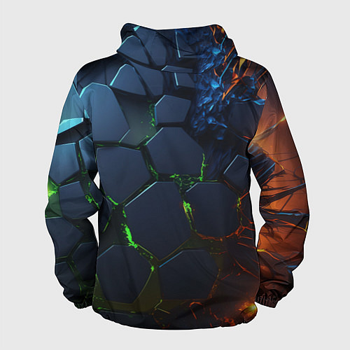 Мужская ветровка Взрыв плит / 3D-Белый – фото 2