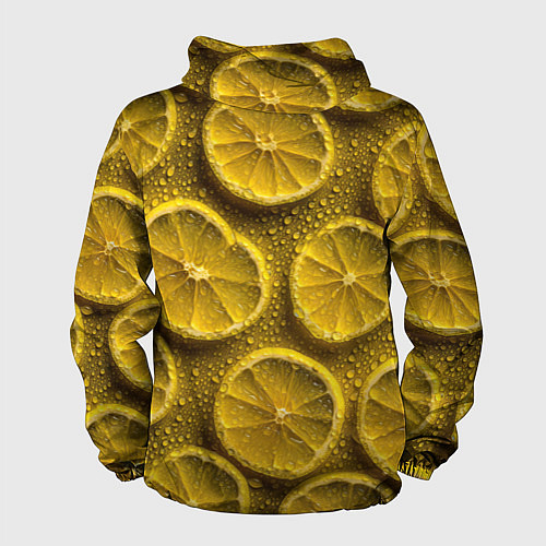 Мужская ветровка Сочный паттерн из долек лимона / 3D-Черный – фото 2