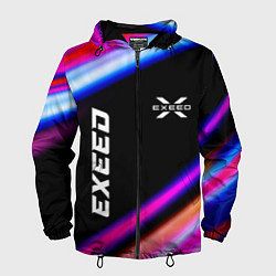 Ветровка с капюшоном мужская Exeed speed lights, цвет: 3D-черный