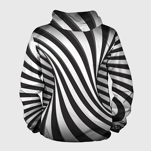 Мужская ветровка Полосатая зебра / 3D-Белый – фото 2