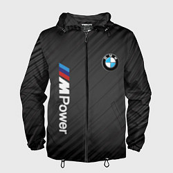 Ветровка с капюшоном мужская BMW power m, цвет: 3D-черный