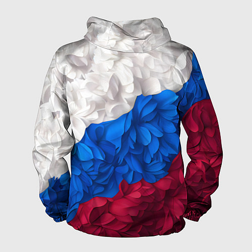 Мужская ветровка Флаг России из цветов / 3D-Белый – фото 2