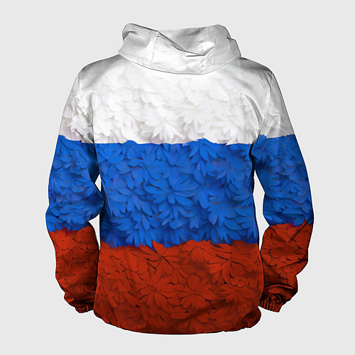 Мужская ветровка Флаг Российской Федерации из цветов / 3D-Белый – фото 2
