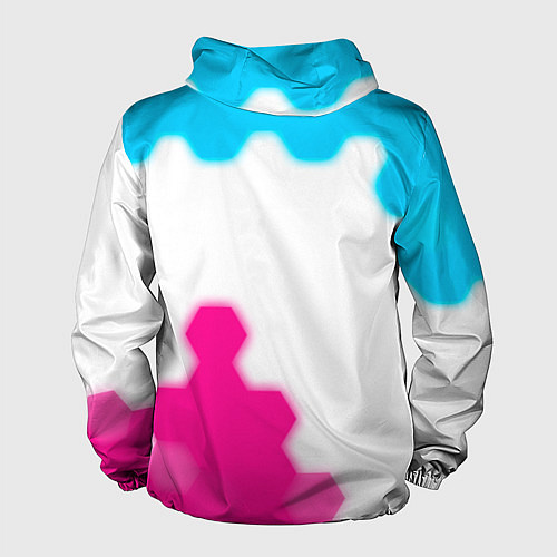 Мужская ветровка Lexus neon gradient style: надпись, символ / 3D-Черный – фото 2