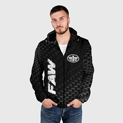 Ветровка с капюшоном мужская FAW карбоновый фон, цвет: 3D-черный — фото 2