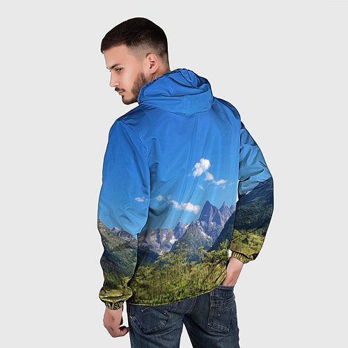 Мужская ветровка Перечень гор России / 3D-Черный – фото 4
