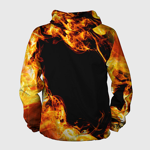 Мужская ветровка Papa Roach и пылающий огонь / 3D-Черный – фото 2
