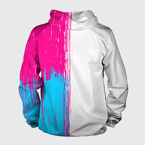 Мужская ветровка Demon Slayer neon gradient style: по-вертикали / 3D-Черный – фото 2