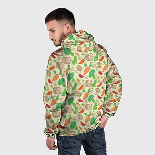 Мужская ветровка Овощной рецепт / 3D-Черный – фото 4