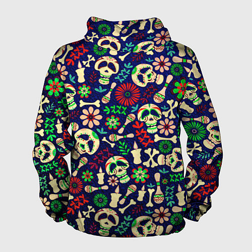 Мужская ветровка Мексиканский карнавал - Carnaval Mexicano / 3D-Белый – фото 2