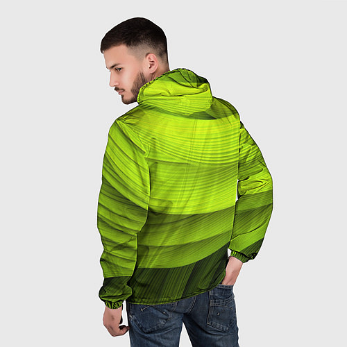 Мужская ветровка Зеленый абстрактный фон / 3D-Черный – фото 4