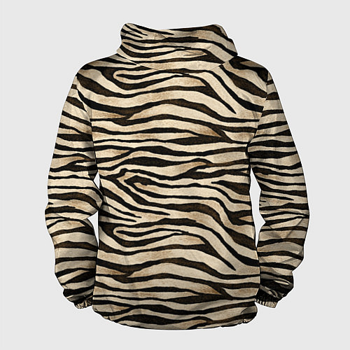 Мужская ветровка Шкура зебры и белого тигра / 3D-Белый – фото 2