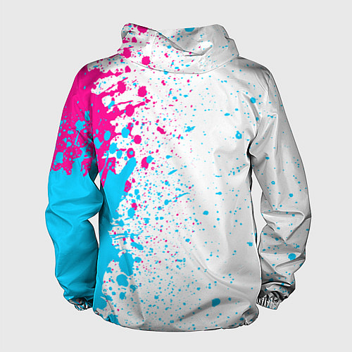 Мужская ветровка Akira neon gradient style: по-вертикали / 3D-Черный – фото 2