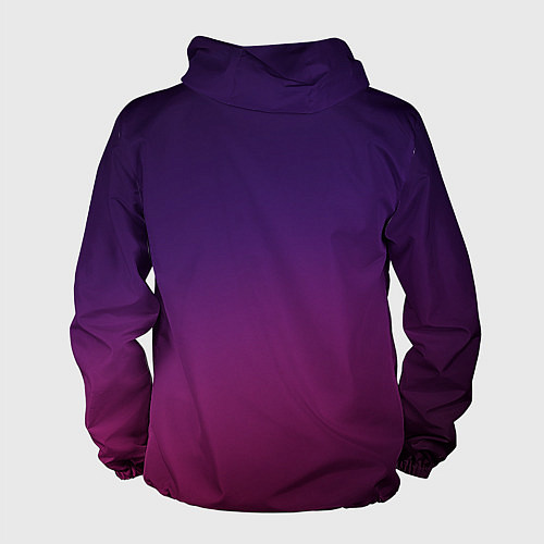 Мужская ветровка Малиновый градиент / 3D-Белый – фото 2