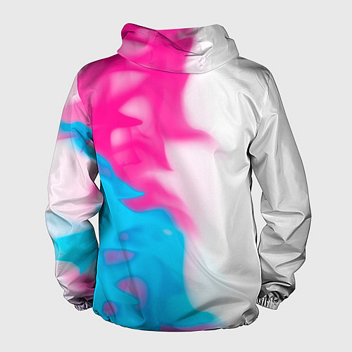 Мужская ветровка Jeep neon gradient style: по-вертикали / 3D-Черный – фото 2