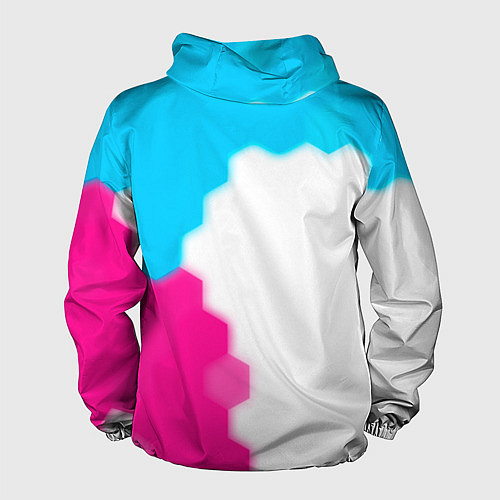 Мужская ветровка Warframe neon gradient style: по-вертикали / 3D-Черный – фото 2