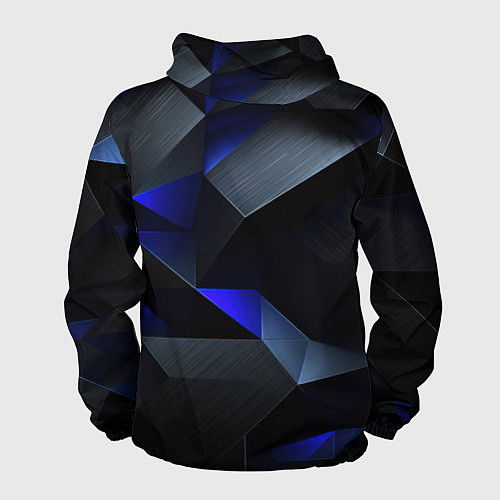 Мужская ветровка Black blue abstract / 3D-Черный – фото 2