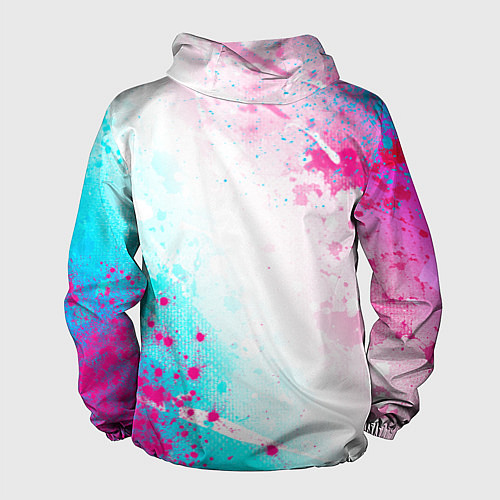 Мужская ветровка One Piece neon gradient style: надпись, символ / 3D-Черный – фото 2