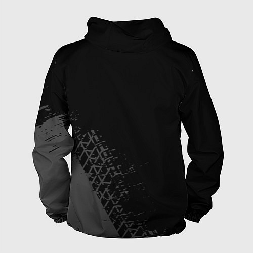 Мужская ветровка Mitsubishi speed на темном фоне со следами шин: на / 3D-Черный – фото 2